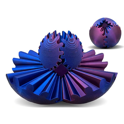 Gear Ball 3D Printed Spin Ball Cube Sphere Fidget Toy for Stress Anxiety Relief Stress Sphere Desk Toy for Adults Kid Gift