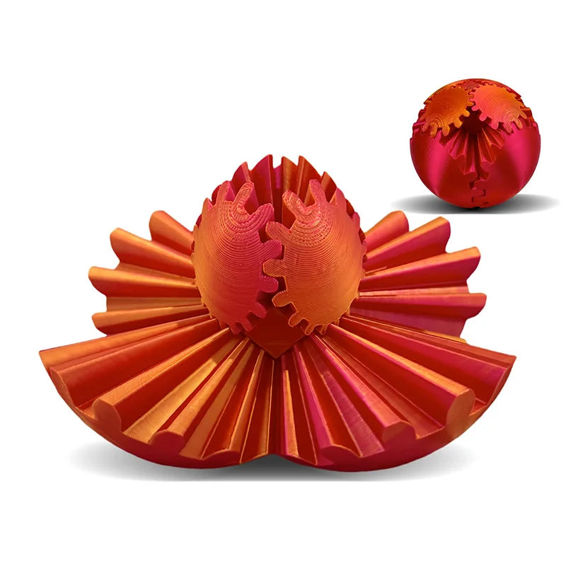 Gear Ball 3D Printed Spin Ball Cube Sphere Fidget Toy for Stress Anxiety Relief Stress Sphere Desk Toy for Adults Kid Gift