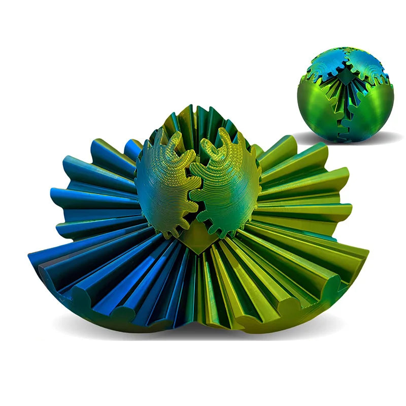 Gear Ball 3D Printed Spin Ball Cube Sphere Fidget Toy for Stress Anxiety Relief Stress Sphere Desk Toy for Adults Kid Gift