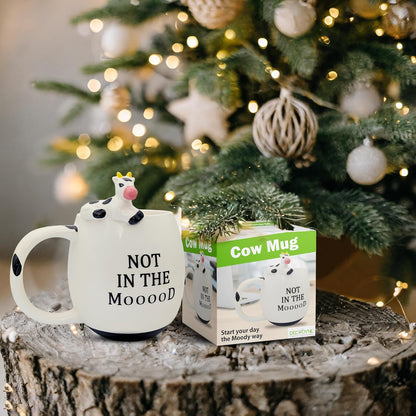Funny Cow Coffee Mug, White Elephant Gifts for Adults, Gag Gifts for Adults, Cute Stuff for Women and Men, Funny Coworker Office, Cool Stuff - 14 Ounce