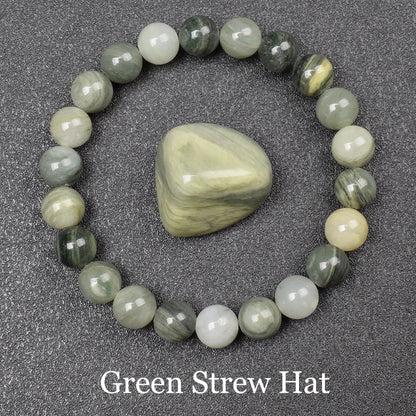 Natural Black Agates Beads Bracelet Women Men Genuine Black Onyx Natural Stone 6Mm 8Mm Smooth round Beads Lucky Energy Jewelry