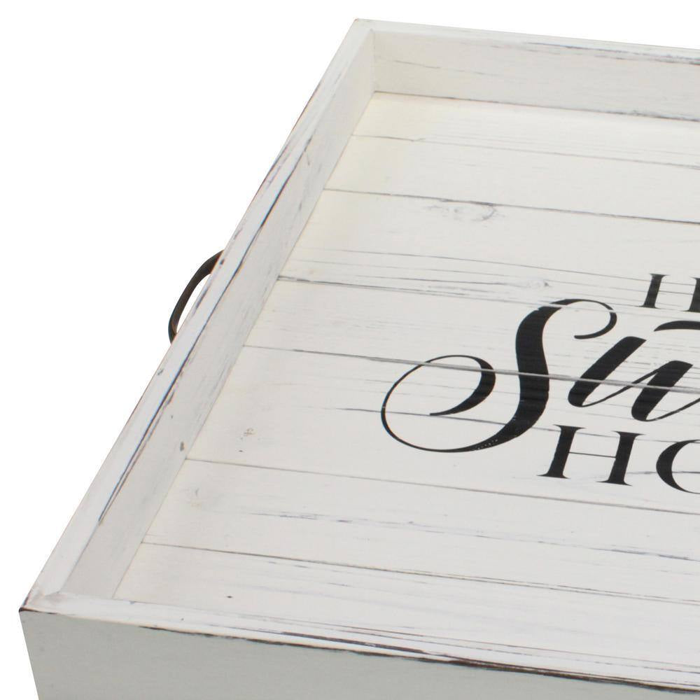 White Wooden Decorative Tray