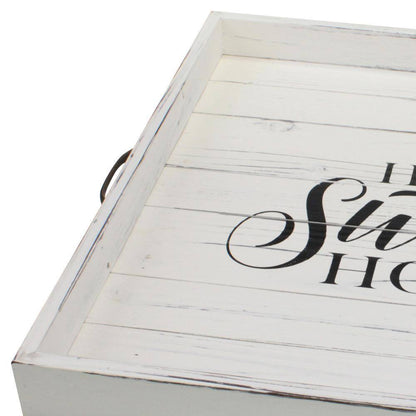 White Wooden Decorative Tray