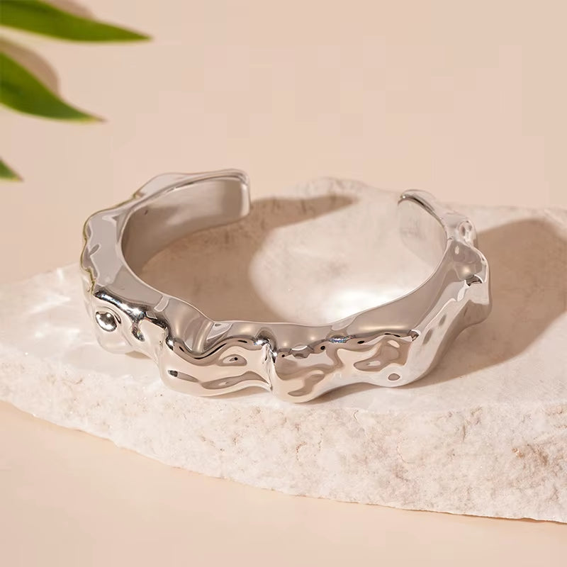 Fashion Exaggerated Irregular Bracelets for Women Simple Hip Hop Rock Personality Plastic Cuff Bangle Trendy Jewelry