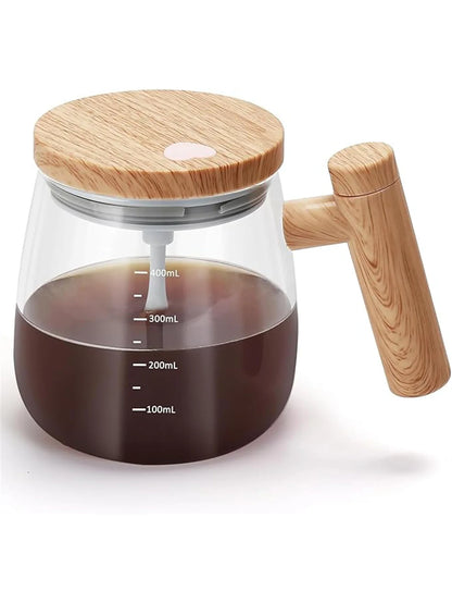 Self Stirring Coffee Mug with Lid,400Ml Electric Mixing Cup Self Stirring Coffee Mug Glass Mixing Coffee Mug Rotating Home Offic